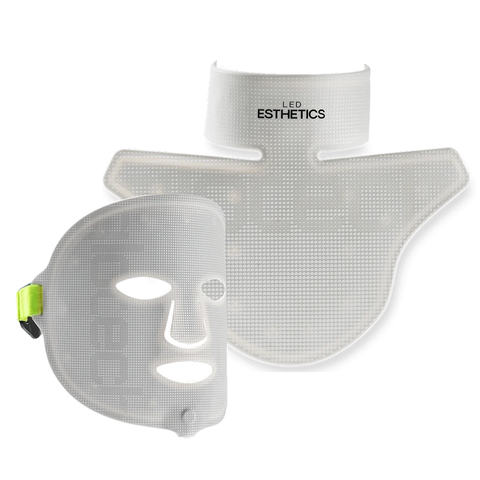 Máscara facial e painel de LED para pescoço e peito da DermaLight Pro